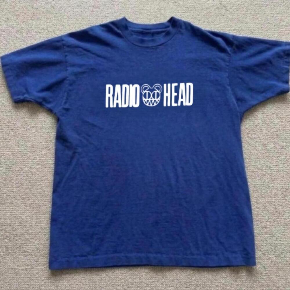 Gildan Men Blue T-Shirt, Blue Radiohead Graphic Tee